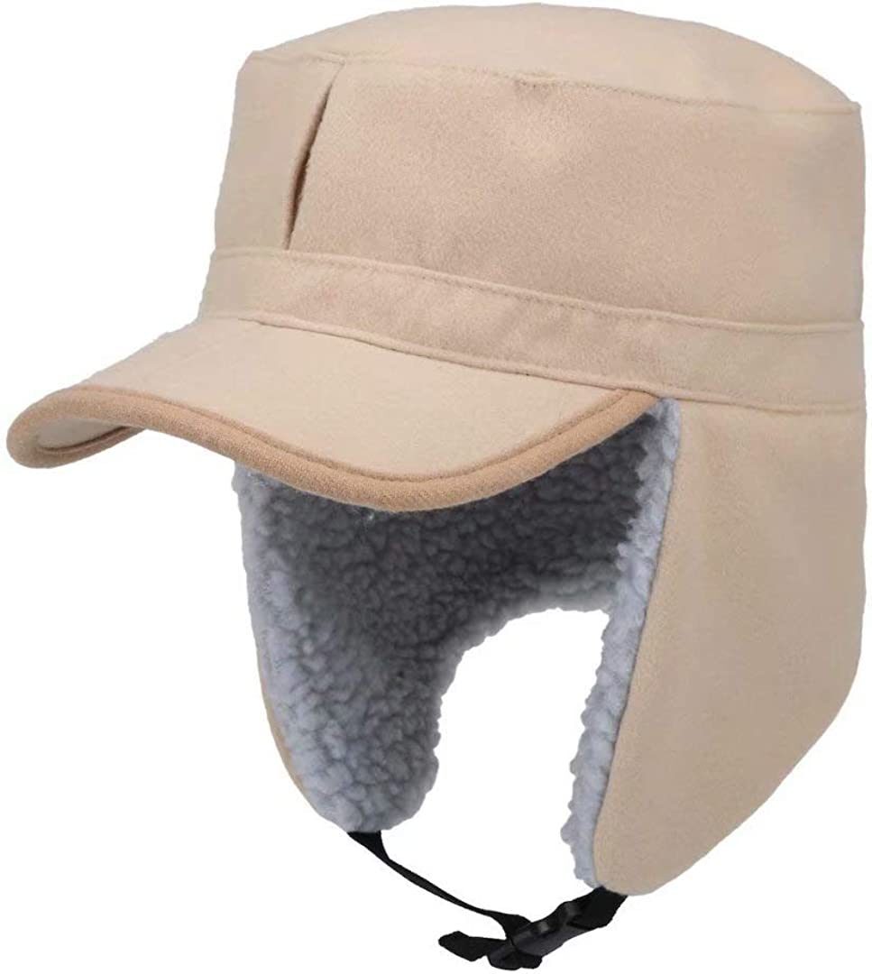 Home Prefer Men s Warm Trapper Hat Winter Hat with Earflaps and Visor Military Style