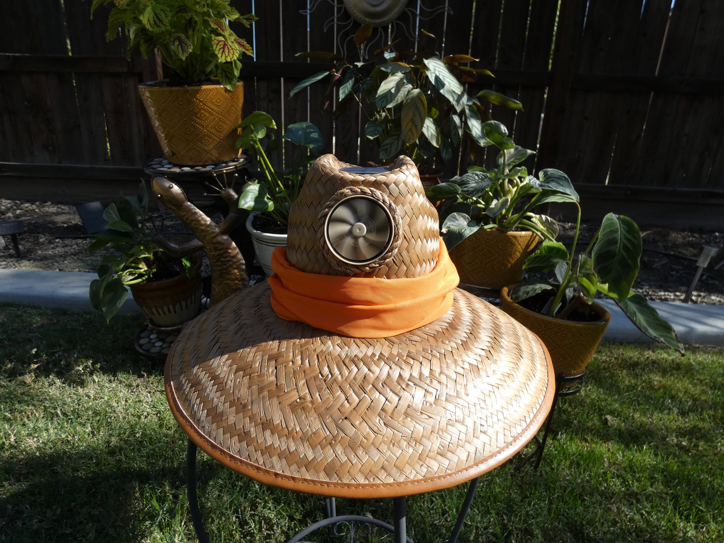 Lady's Thurman with Scarf Solar Hat - Sun Hat with Fan, Medium
