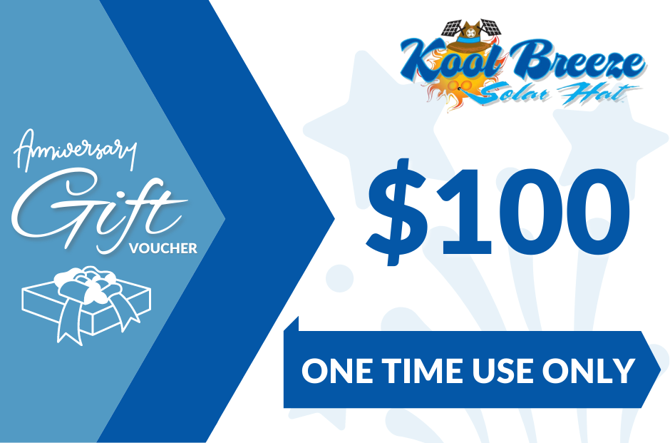 Kool Breeze Solar Hats "Happy Anniversary" Gift Card