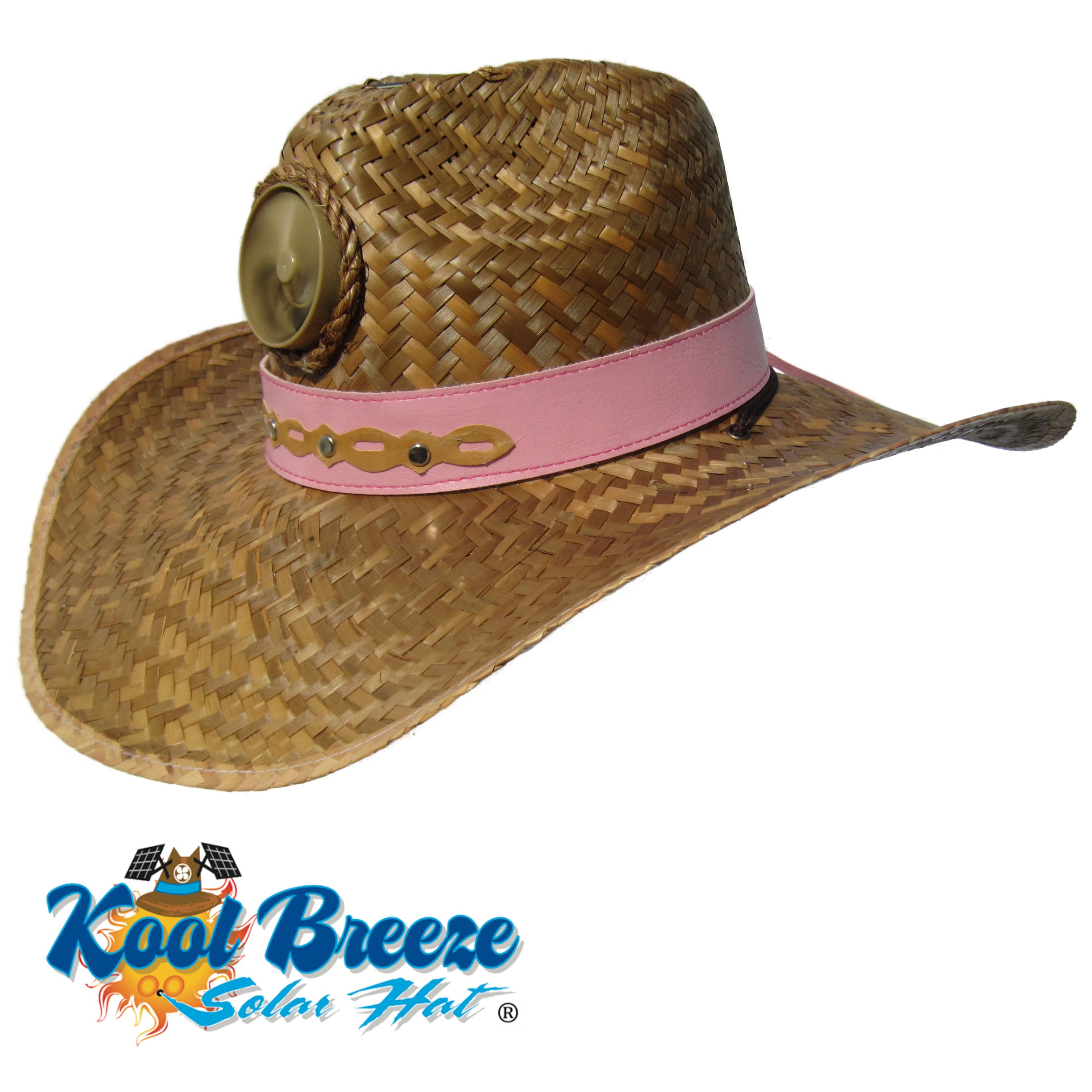 Kool Breeze Solar Men's Cowboy Straw Hat (Band) – Kool Breeze Solar Hats