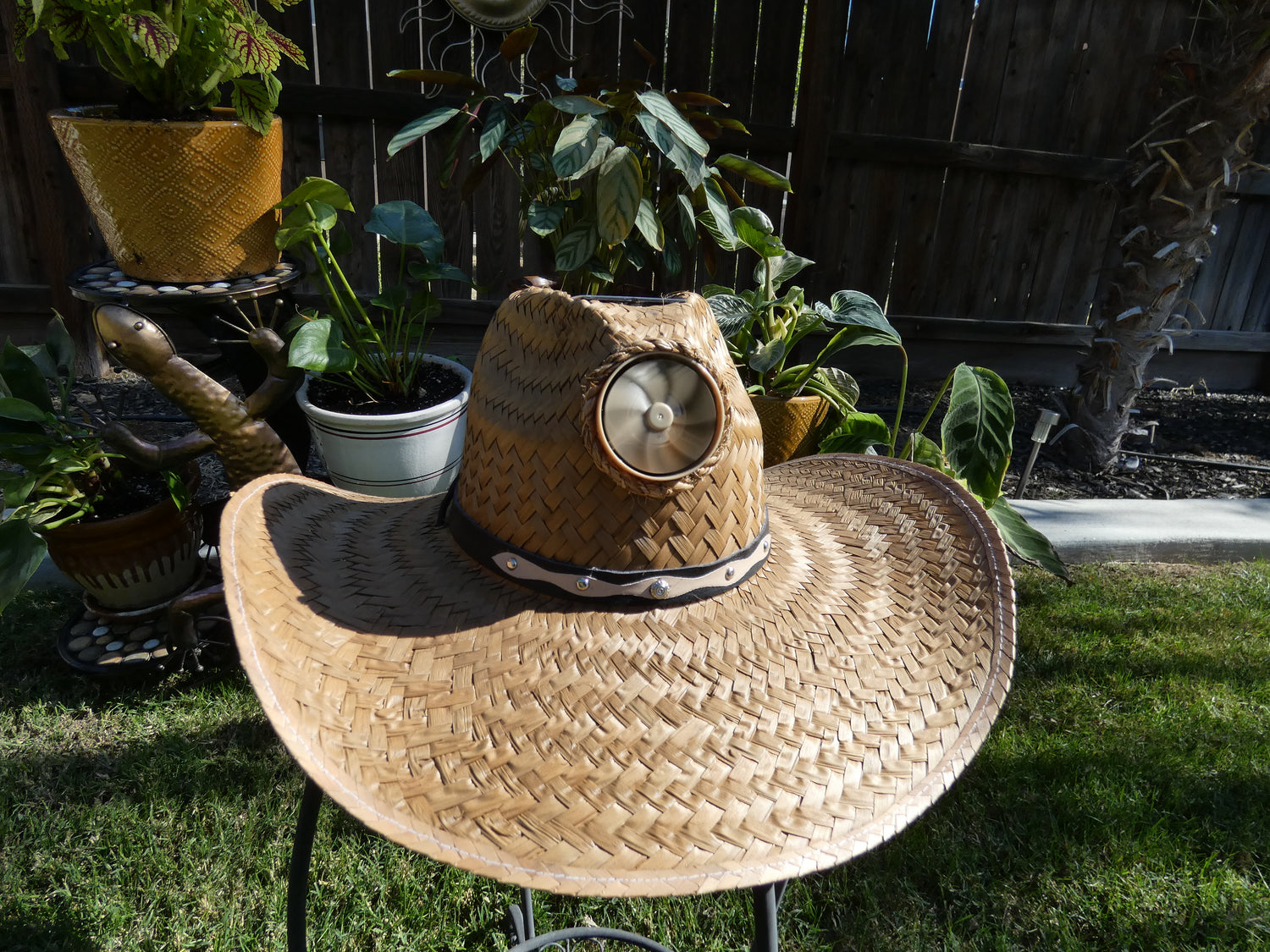 Wide Brim Solar Fan Outdoor Fishing Hat,Sunscreen Sun Hat with Fan