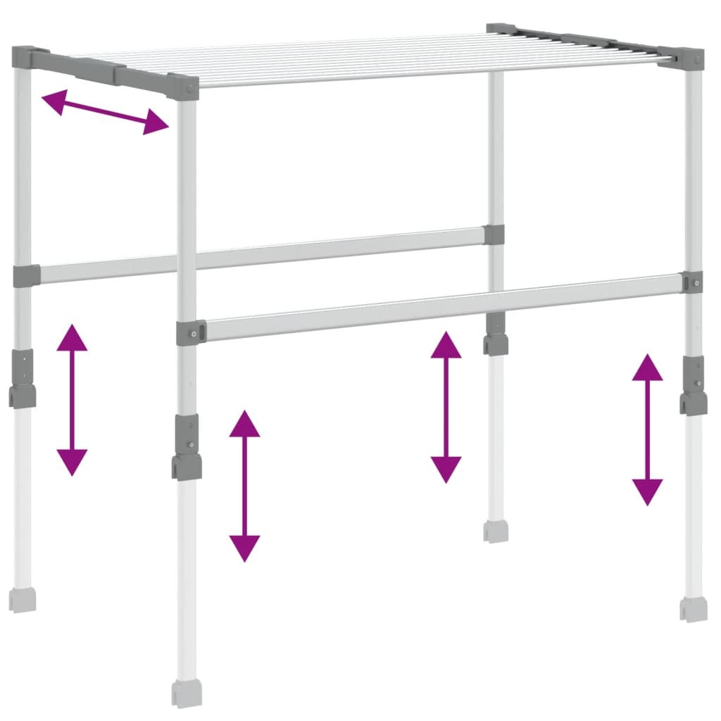 vidaXL Laundry Dryer 32.7"x(19.7"-21.7")x(15.7"-33.5") Aluminum