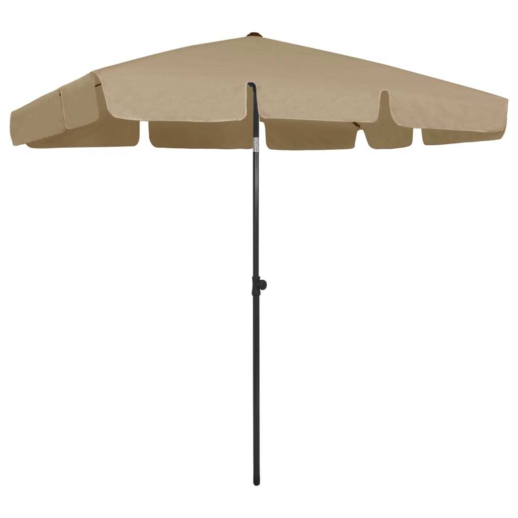 vidaXL Beach Parasol Taupe 78.7"x49.2"