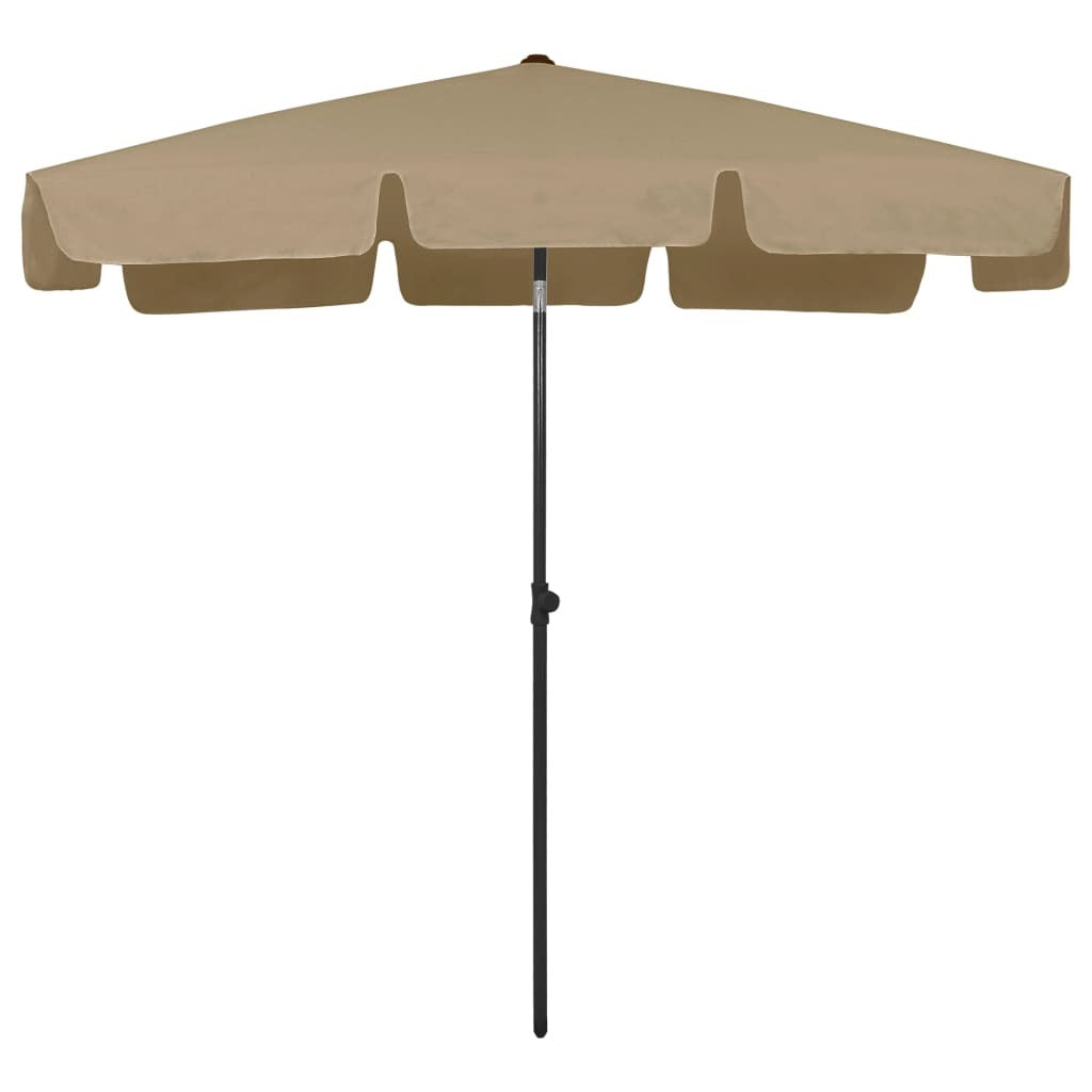 vidaXL Beach Parasol Taupe 78.7"x49.2"