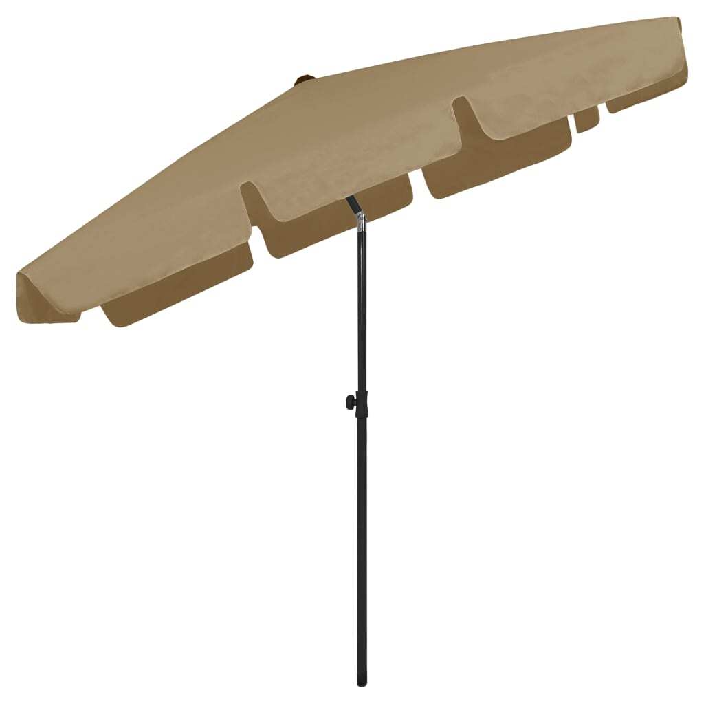 vidaXL Beach Parasol Taupe 78.7"x49.2"