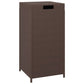 vidaXL Trash Bin Brown 15.7"x15.7"x31.5" Poly Rattan