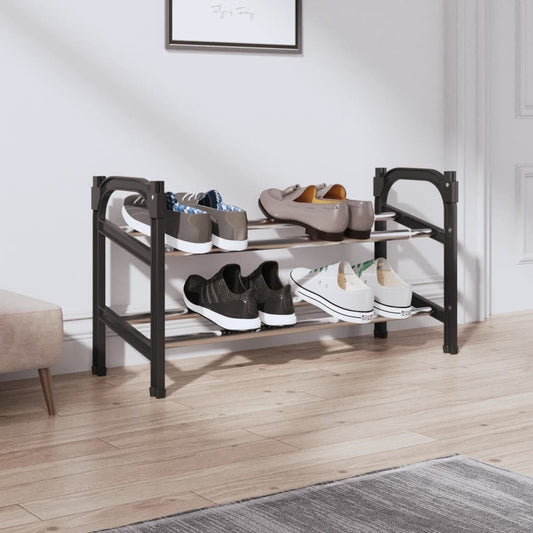 vidaXL Extendable Shoe Rack with 2 Shelves 46.9"x9.4"x14.6"