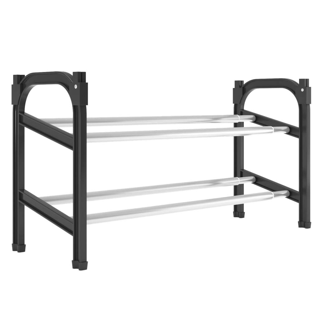 vidaXL Extendable Shoe Rack with 2 Shelves 46.9"x9.4"x14.6"