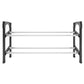 vidaXL Extendable Shoe Rack with 2 Shelves 46.9"x9.4"x14.6"