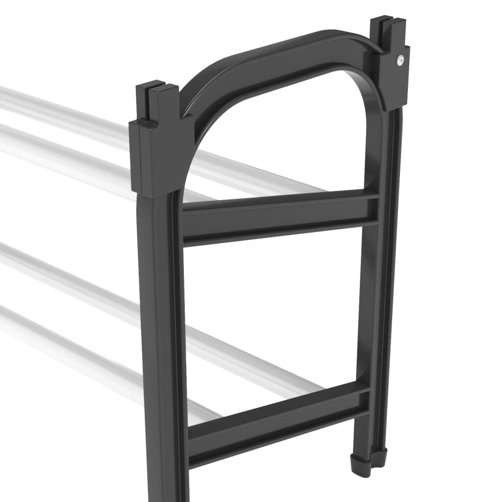 vidaXL Extendable Shoe Rack with 2 Shelves 46.9"x9.4"x14.6"