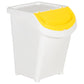 vidaXL Stackable Waste Bins with Lids 3 pcs White PP 31.7 gal