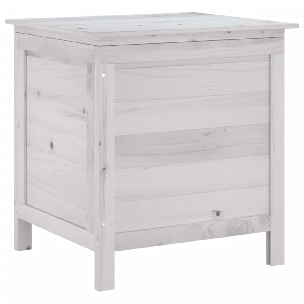 vidaXL Patio Storage Box White 19.7"x19.3"x22.2" Solid Wood Fir