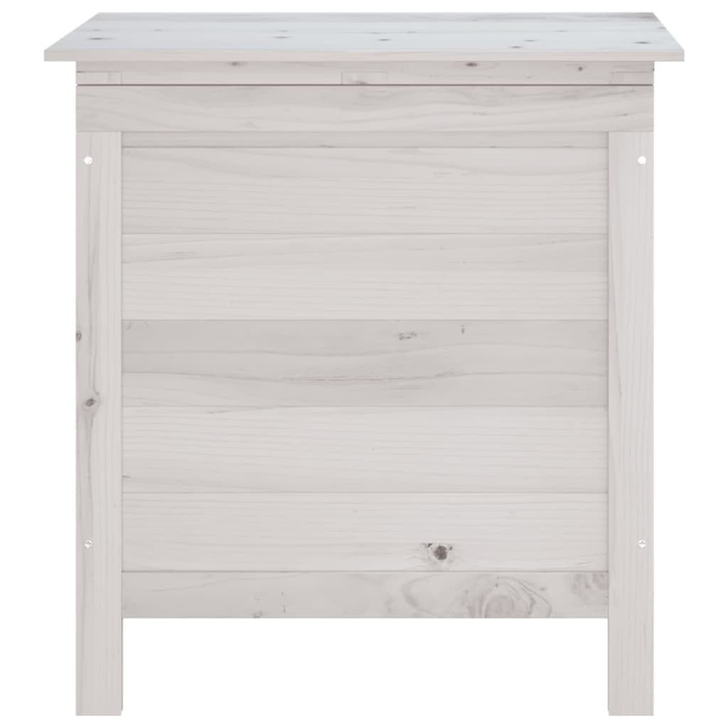 vidaXL Patio Storage Box White 19.7"x19.3"x22.2" Solid Wood Fir