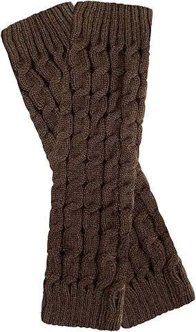 Black Cozy Hug Leg Warmers – Stylish Cable Knit for Warmth and Comfort