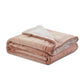 Blush Polyester Knitted Throw Blanket – Solid, Cozy, and Stylish