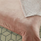 Blush Polyester Knitted Throw Blanket – Solid, Cozy, and Stylish