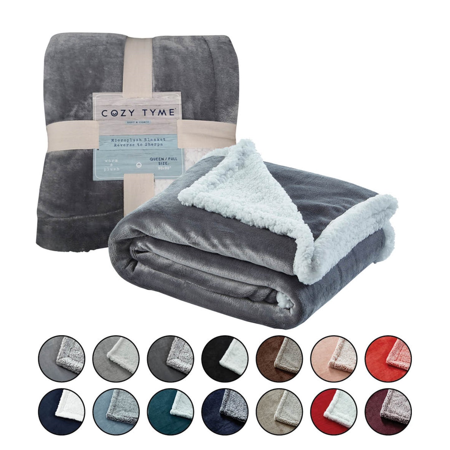 Dark Slate Gray Knitted PolYester Solid Color Plush Queen Blanket