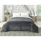 Dark Slate Gray Knitted PolYester Solid Color Plush Queen Blanket