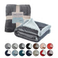 Dark Slate Gray Polyester Knitted Throw Blanket – Solid, Cozy, and Stylish