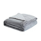 Light Gray Polyester Knitted Throw Blanket – Solid, Cozy, and Stylish