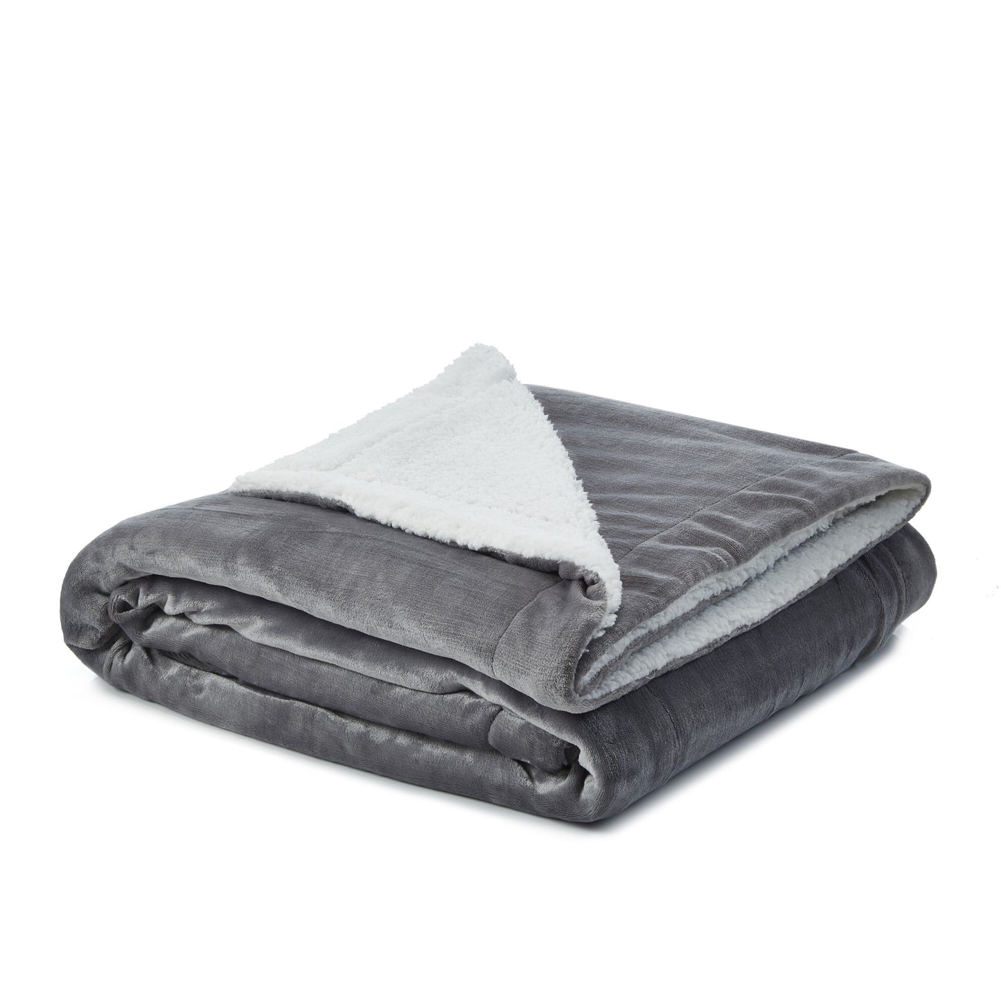 Light Gray Polyester Textured Knitted Throw Blanket – Solid, Cozy, and Stylish