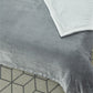 Light Gray Polyester Textured Knitted Throw Blanket – Solid, Cozy, and Stylish