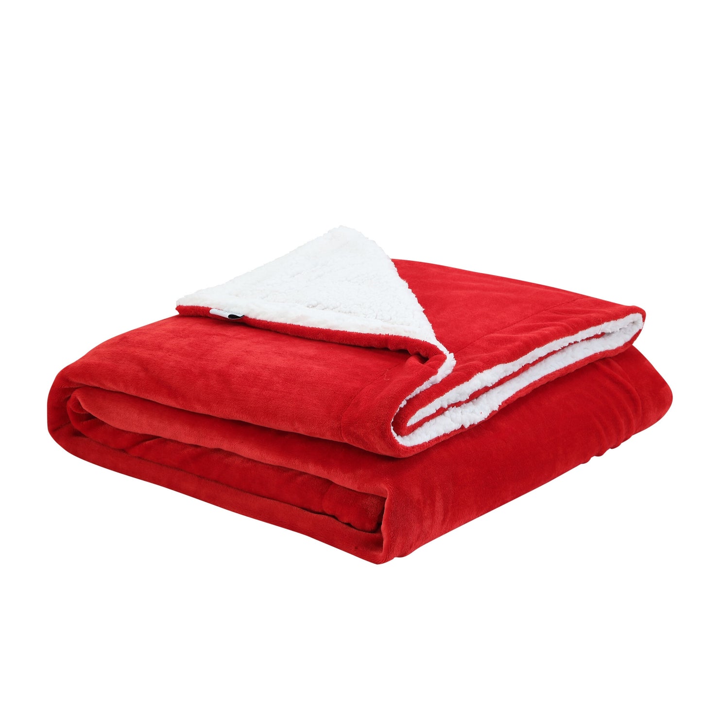 Red Polyester Knitted Throw Blanket – Solid, Cozy, and Stylish