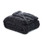 Dark Slate Gray Polyester Knitted Throw Blanket – Solid, Cozy, and Stylish