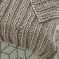 Taupe Polyester Knitted Throw Blanket – Solid, Cozy, and Stylish