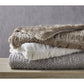 Gray Knitted Acrylic Solid Color Plush Throw Blanket