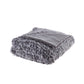 Gray Polyester Knitted Throw Blanket – Solid, Cozy, and Stylish