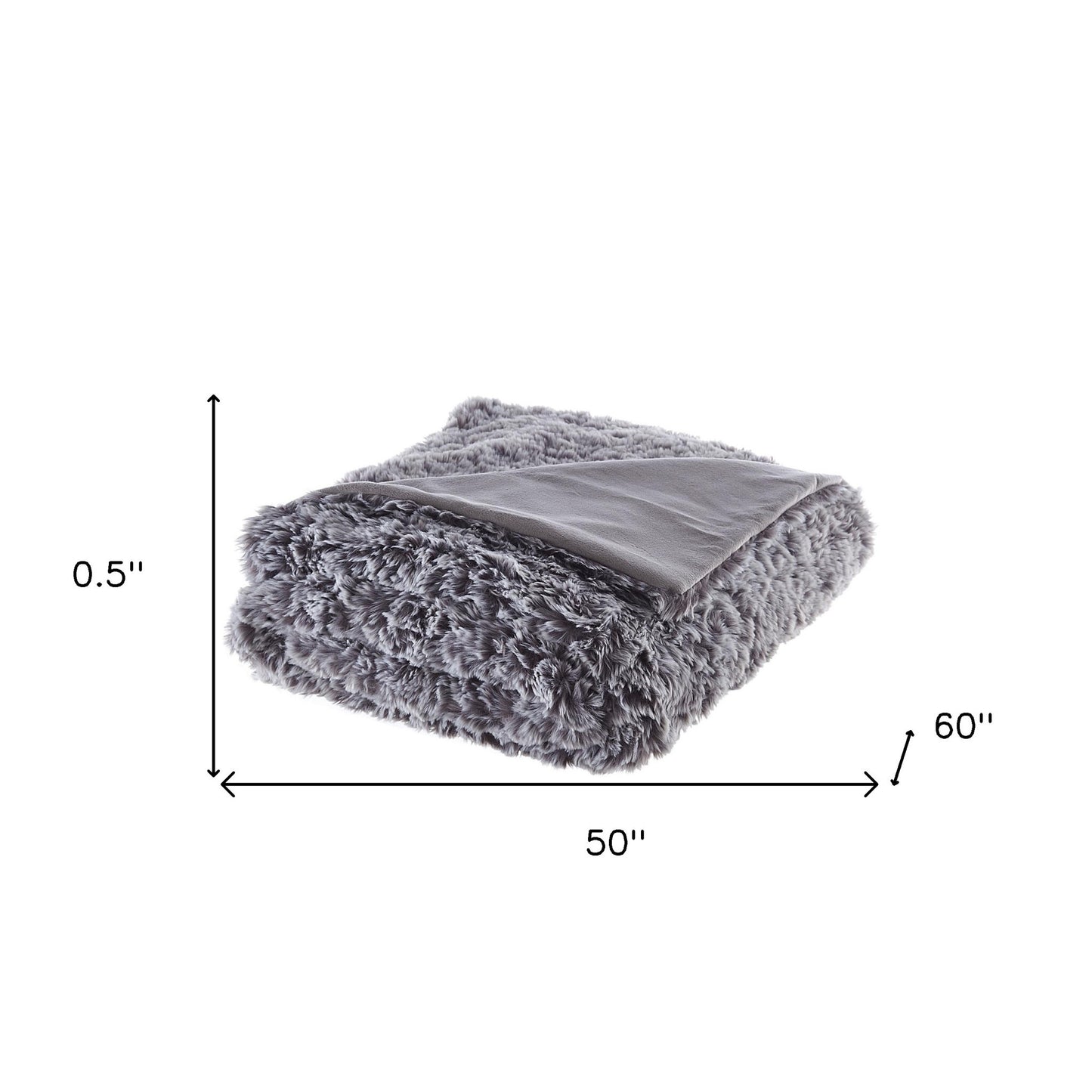 Gray Polyester Knitted Throw Blanket – Solid, Cozy, and Stylish