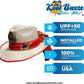 Kool Breeze Fedora Natural/Red Solar Hat with Scarf