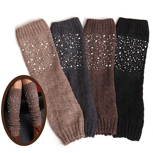 Almond Delight Leg Warmers – Miss Pearly Legs with Pearls and Crystals