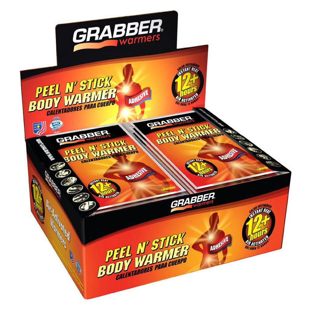 Grabber Body Warmers with Adhesive – 40 Pack for Long-Lasting Heat