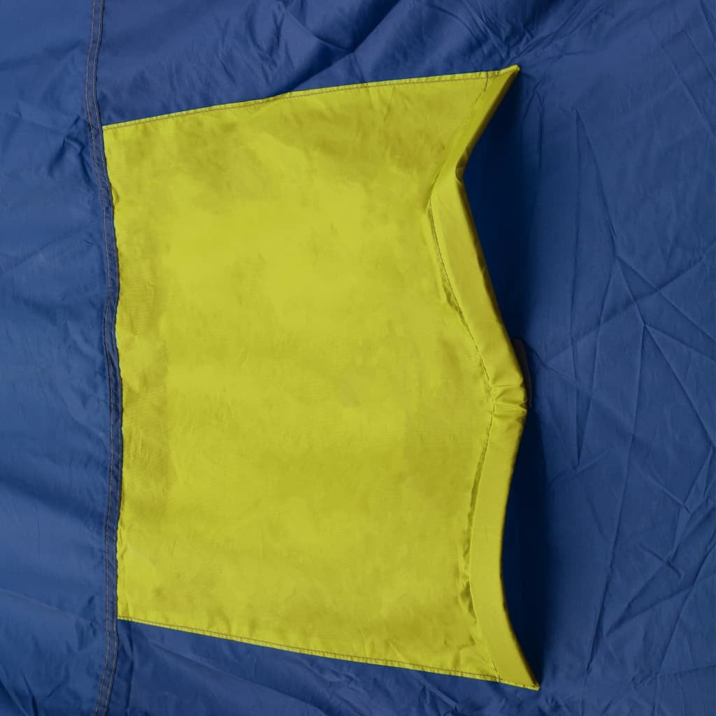 vidaXL Camping Tent Fabric 9 Persons Blue and Yellow