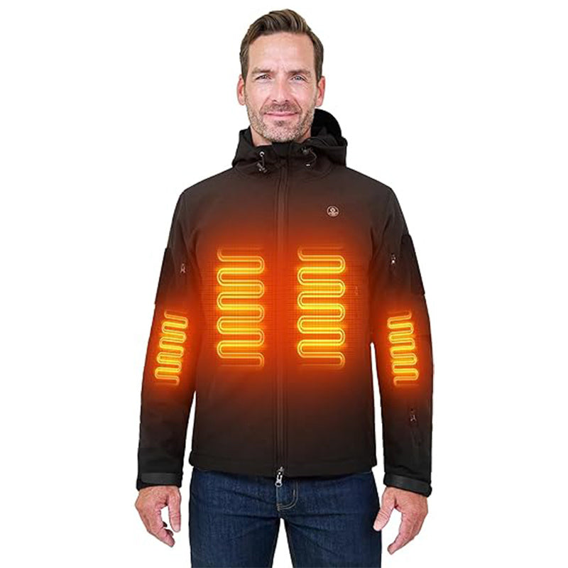 Heated Jacket for Men – Antarctica Gear Winter Coat with 12V 16000mAh Battery Pack & Soft Shell Hood