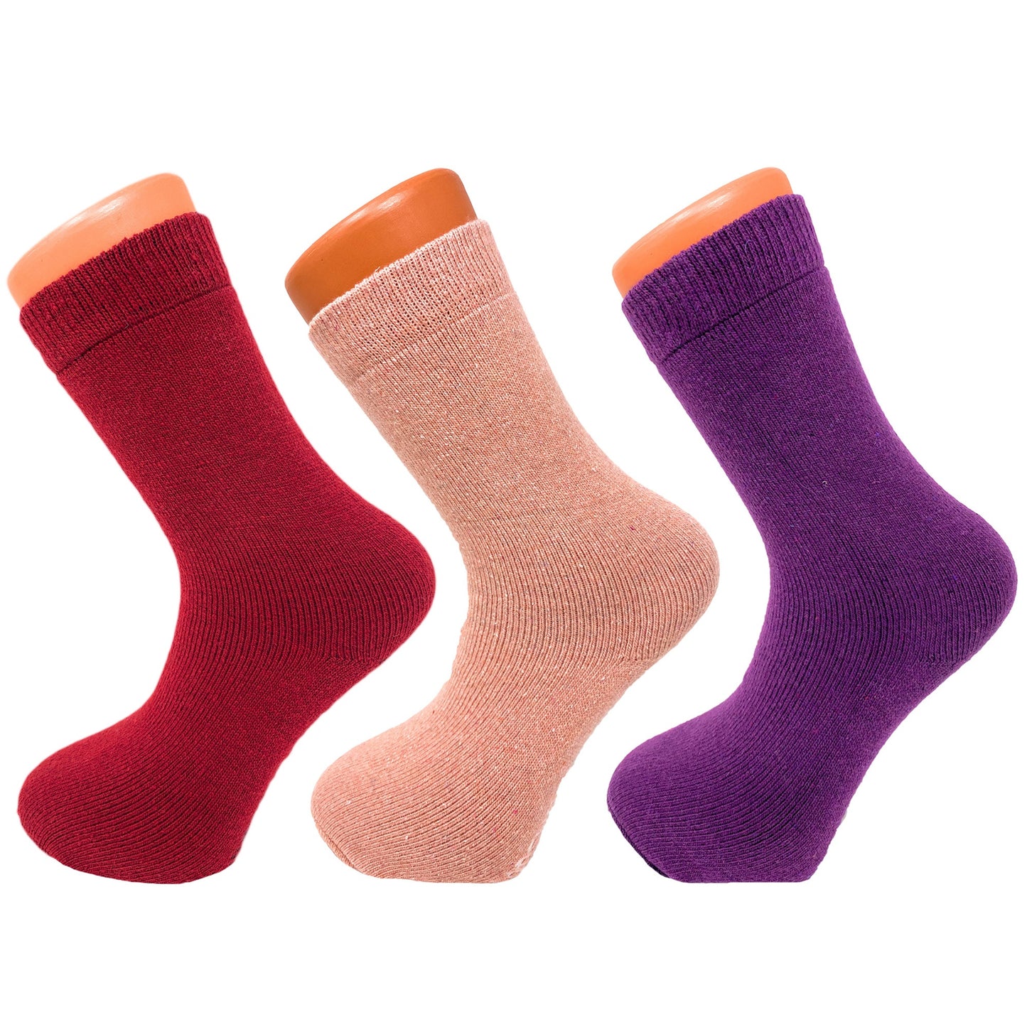 Women Thermal Winter Socks Soft and Cozy Thick Casual Crew Wool Socks 3 Pairs