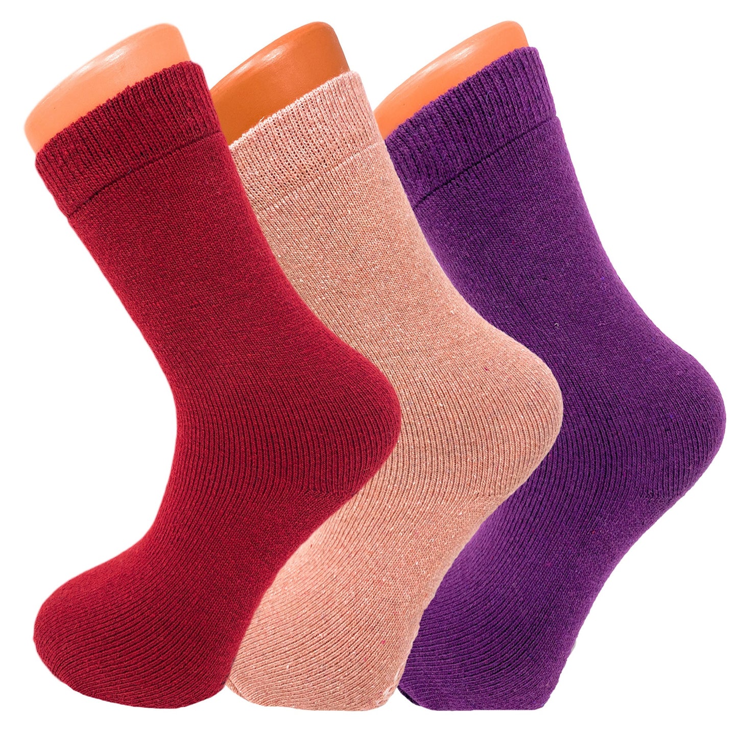 Women Thermal Winter Socks Soft and Cozy Thick Casual Crew Wool Socks 3 Pairs