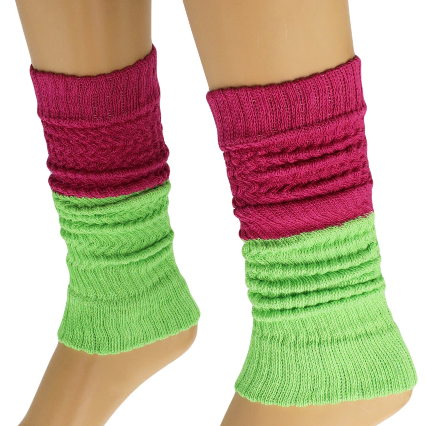 Leg Warmers for Women All Cotton Colorful Soft Knitted Leg Warmer 1 Pair