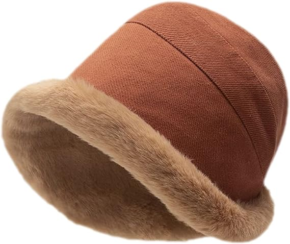 Extraordal Winter Plush Hat – Plus Velvet Thickened Fisherman Bucket Hat for Women