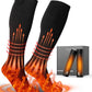 Wavmill Rechargeable Heated Set - Heated Socks and Hand Warmers for Men - 2 Packs 12000mAh Electric Foot Warmers - Gifts for Hunting, Fishing, Skiing and Outdoor - Christmas Stocking Stuffers