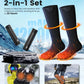 Wavmill Rechargeable Heated Set - Heated Socks and Hand Warmers for Men - 2 Packs 12000mAh Electric Foot Warmers - Gifts for Hunting, Fishing, Skiing and Outdoor - Christmas Stocking Stuffers