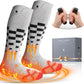 Heated Set Rechargeable - Heated Socks and Hand Warmers for Men - 2 Packs 6000mAh Electric Foot Warmers - Gifts for Camping, Hunting, Fishing and Outdoor Activities - Christmas Stocking Stuffers