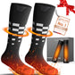 Heated Set Rechargeable - Heated Socks and Hand Warmers for Men - 2 Packs 6000mAh Electric Foot Warmers - Gifts for Camping, Hunting, Fishing and Outdoor Activities - Christmas Stocking Stuffers