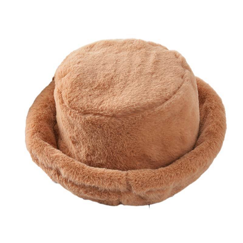 Women's Winter Faux Fur Bucket Hat - Fluffy, Fuzzy, and Warm Fisherman Hat