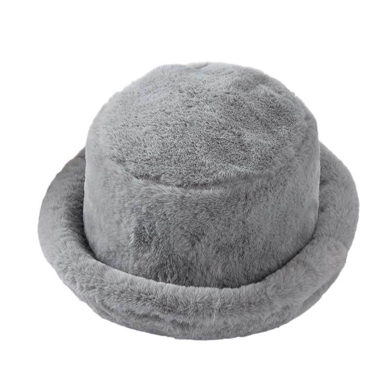 Women's Winter Faux Fur Bucket Hat - Fluffy, Fuzzy, and Warm Fisherman Hat