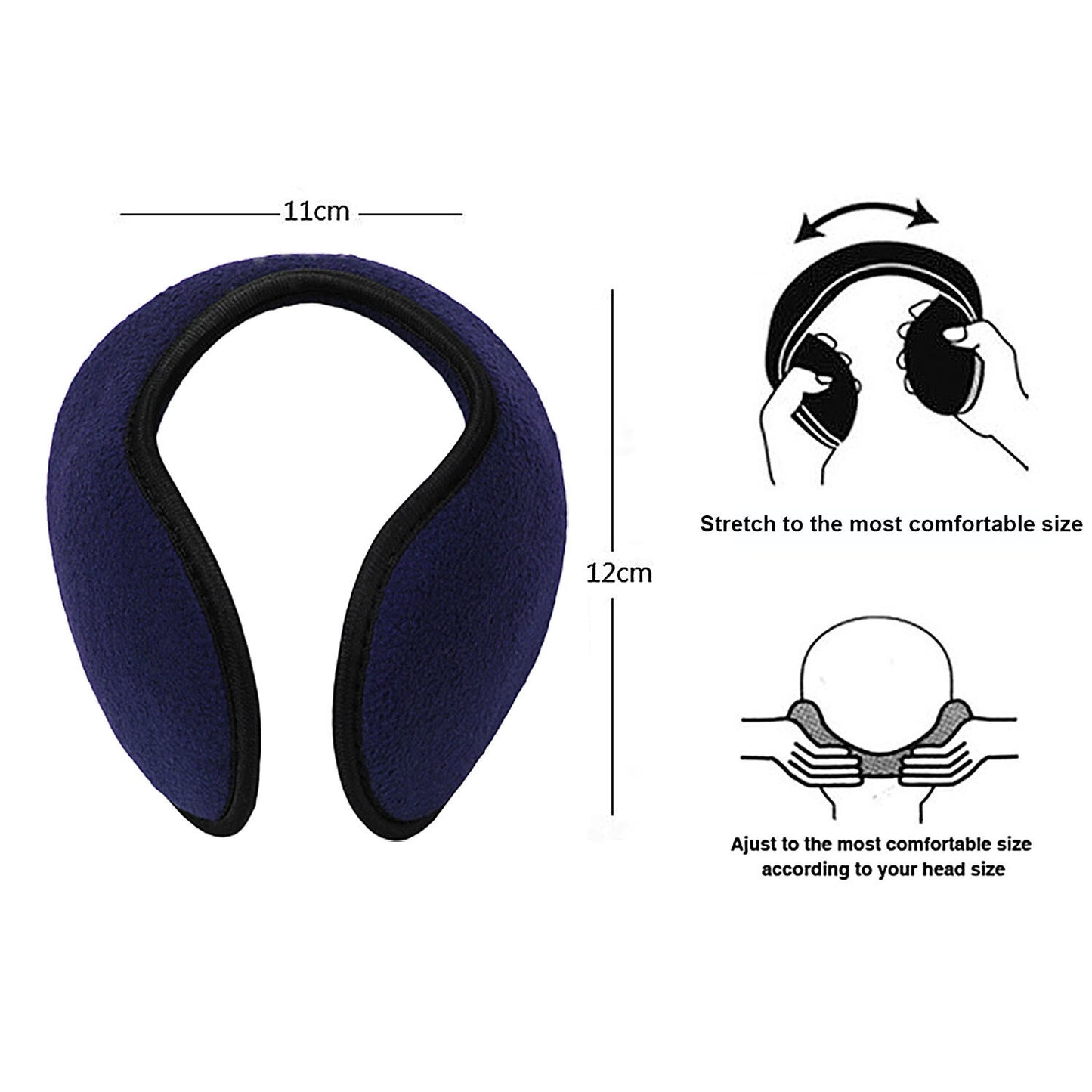 2-Piece Ear Warmers Set – Unisex Behind-the-Head Earmuffs for Winter Activities