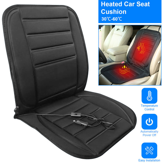 Heated Auto Seat Cover – 12V Car Seat Cushion with Temperature Controller