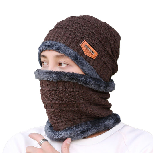 Autumn and Winter Hat and Velvet Warm Men and Women of The Same Style Cycling Ear Protectors Pullover Knitted Hat